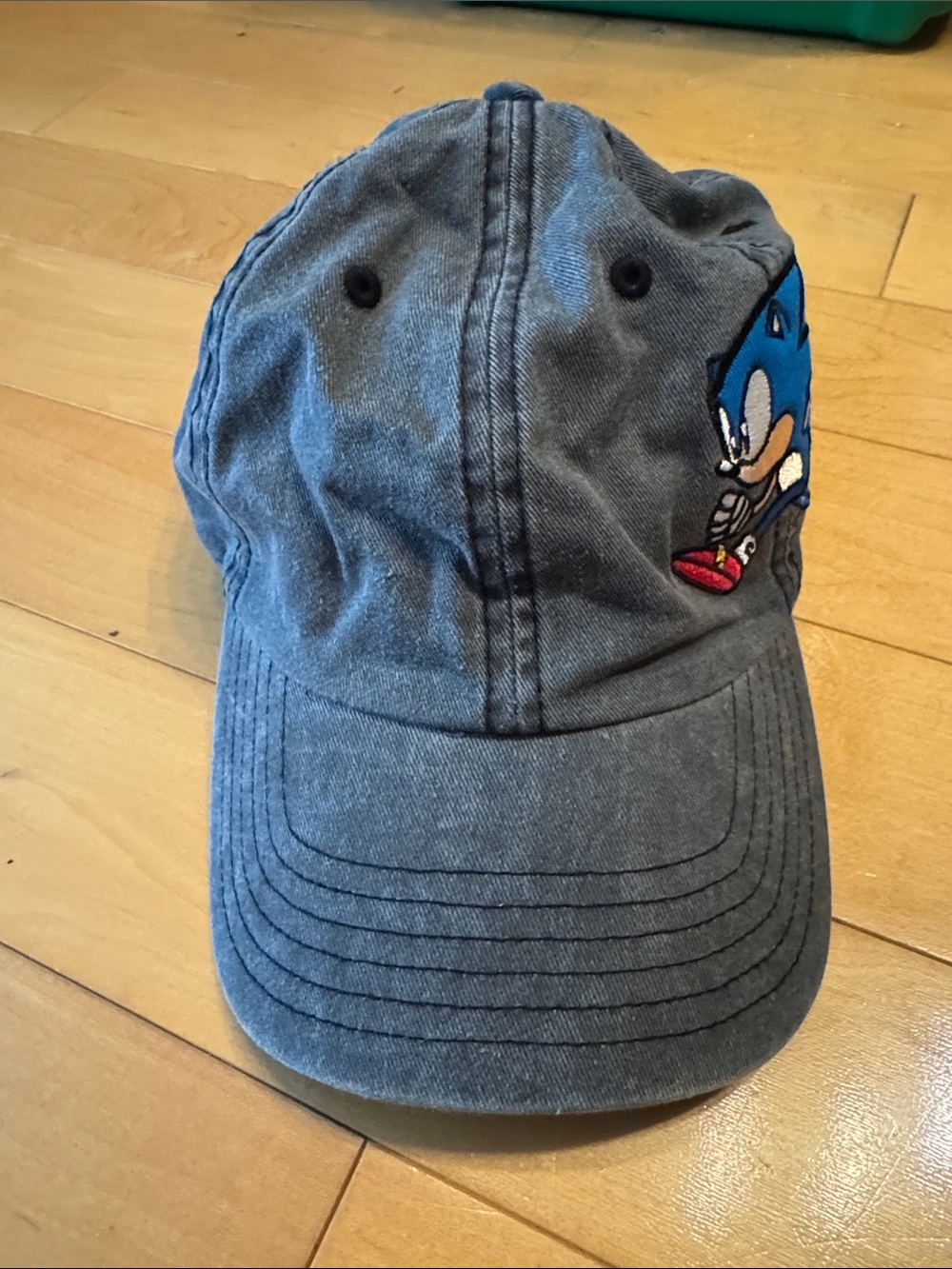 Grey Wash Sonic the Hedgehog Embroidered Hat - Vintage Inspired